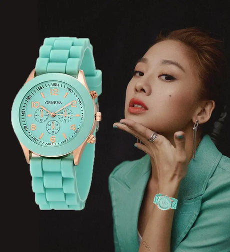 Watch Hot Sales Geneva Brand Silicone Women Watch Ladies Fashion Dress Quartz Wristwatch Female Watch Montre Relogio Feminino - Lootquake