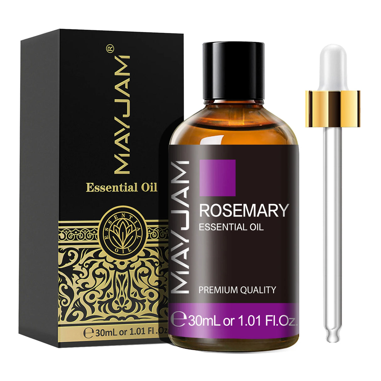 MAYJAM 1PCS 30ML Huile Essentielle d'Aromathérapie Lavande Vanille Jasmin Eucalyptus Menthe Poivrée Huile Aromatique pour Diffuseur Bougie Savon