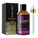 MAYJAM 1PCS 30ML Huile Essentielle d'Aromathérapie Lavande Vanille Jasmin Eucalyptus Menthe Poivrée Huile Aromatique pour Diffuseur Bougie Savon