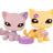 Mini 2pcs Lot Pet Shop Dogs and Cats Collectable With Accessories Best Gift For Kids Toy - Lootquake