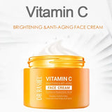 Crema facial con vitamina C, blanqueadora, hidratante, mejora las líneas finas y la piel opaca, suero de ácido hialurónico.