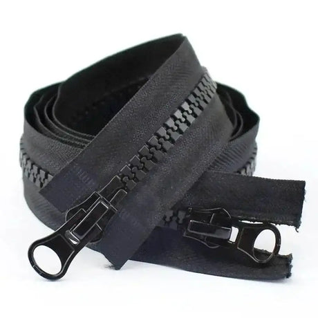 1Pc Meetee 60-300cm 5# Resin Zippers Black White Double Slider Open-End Zips for Sewing Coat Tent Zipper Closure DIY Accessories - Lootquake