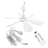 Silent 6 Leaves USB Powered Ceiling Canopy Fan with Remote Control Timing 4 Speed Hanging Fan for Camping Bed Dormitory Tent New - Lootquake