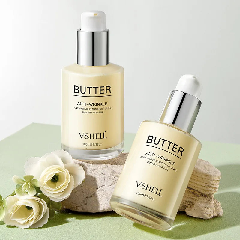 Crème visage au beurre 100 g Hydratant Purifie la peau Aide la peau à retenir l'humidité Apaise la peau sèche Végétalien pour les peaux sensibles Répare les rides