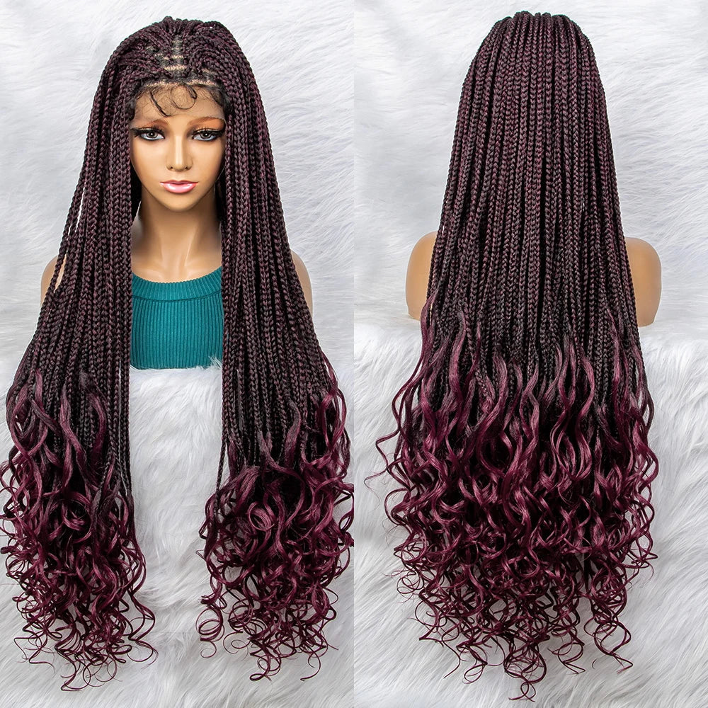 Bohemian Box Braids with Curly Ends | Pre-looped Crochet Hair
