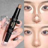 Double Ended Dual Purpose High Light Trimming Stick Three Dimensional Contour Nose Shadow Facial Shape Brighten and Trim