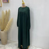 Plain Abaya Muslim Long Dress Women Balloon Sleeve Casual Islamic Clothing Dubai Turkish Modesty Kaftan Ramadan Eid - Lootquake