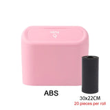 Car Trash Can Bin with Lid Car Garbage Can Leakproof Mini Car Interior Storage Case Trash for Car Office Home Car Acessories