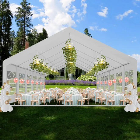 20x40FT Party Tent Heavy Duty, Wedding Tent, Event Tent for Parties, with 8 Removable Sidewalls, 20x40 Tent Carpas para Fiestas - Lootquake
