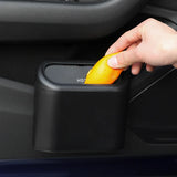 Car Trash Can Door Side Hanging Storage Bucket Lid Mini Box Bin Auto Dust Interior Rubbish Bag Garbage Accessories Push Dustbin