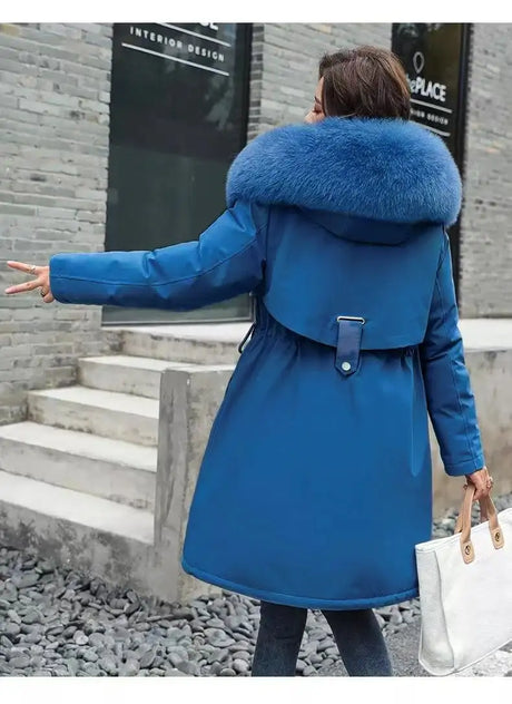 New In Coats & Jackets Women's Winter Padded Jacket Loose Casual Outerwears Fleece Hodded Windbreaker Elegant Office Lady's Coat - Lootquake
