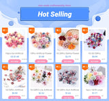 10Pcs Artificial Flowers Silk Hydrangea Fake Flower Head For Wedding Decoration Party Home Decor DIY Wreath Gift Craft Accessory