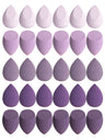 30 Beauty Eggs (Esponjas de Maquillaje) Esponja de Belleza Mixta para Base de Maquillaje, Líquida, en Crema y en Polvo Sin Impurezas, Multicolor C