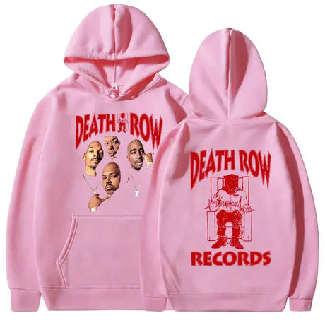 Death Row Records Hoodie Men Women High Quality Aesthetic Hoodies Pullover 90s Vintage Hip Hop Sweatshirts Harajuku Streetwear - Lootquake