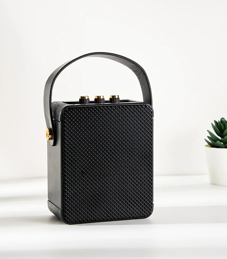 Altavoz Bluetooth inalámbrico pequeño, portátil, para exteriores, con barra de sonido de graves