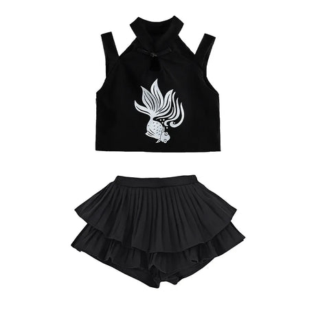 4-15 years old Girls jazz dance costumes Girls Jazz Hip Hop Dance Costume Girls Skirt Set - Lootquake