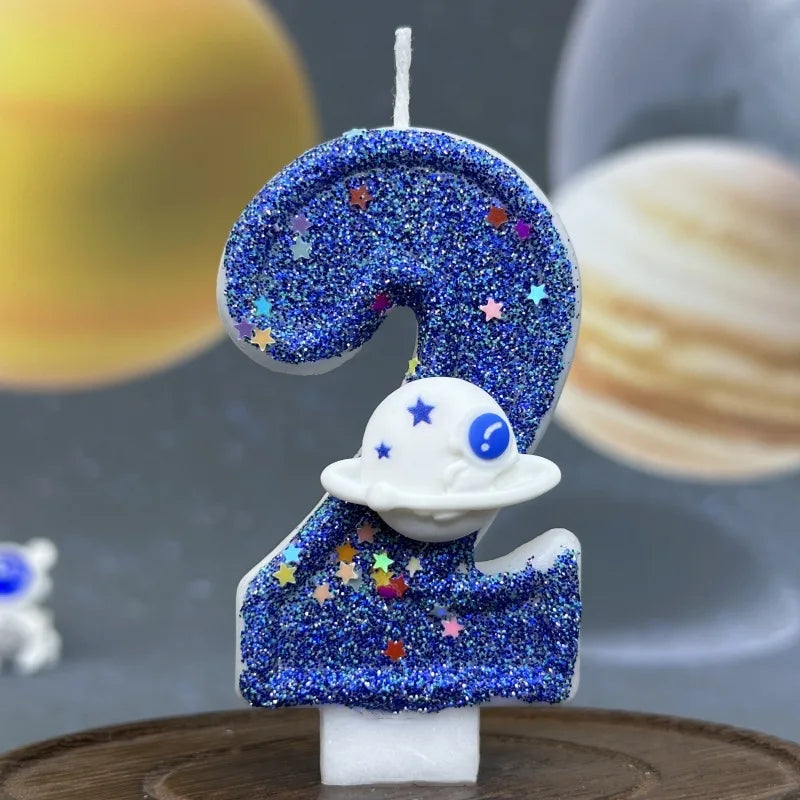 Vela con número, vela azul creativa para pastel de cumpleaños, para usar en fiestas de cumpleaños y decoración de bodas, día de la madre, graduación.