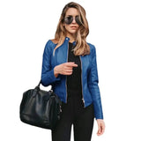 New Vintage Women PU Leather Bomber Jacket Fashion Casual Autumn Winter Zipper Windbreaker Streetwear Female Blazer Y2K Clothes - Lootquake
