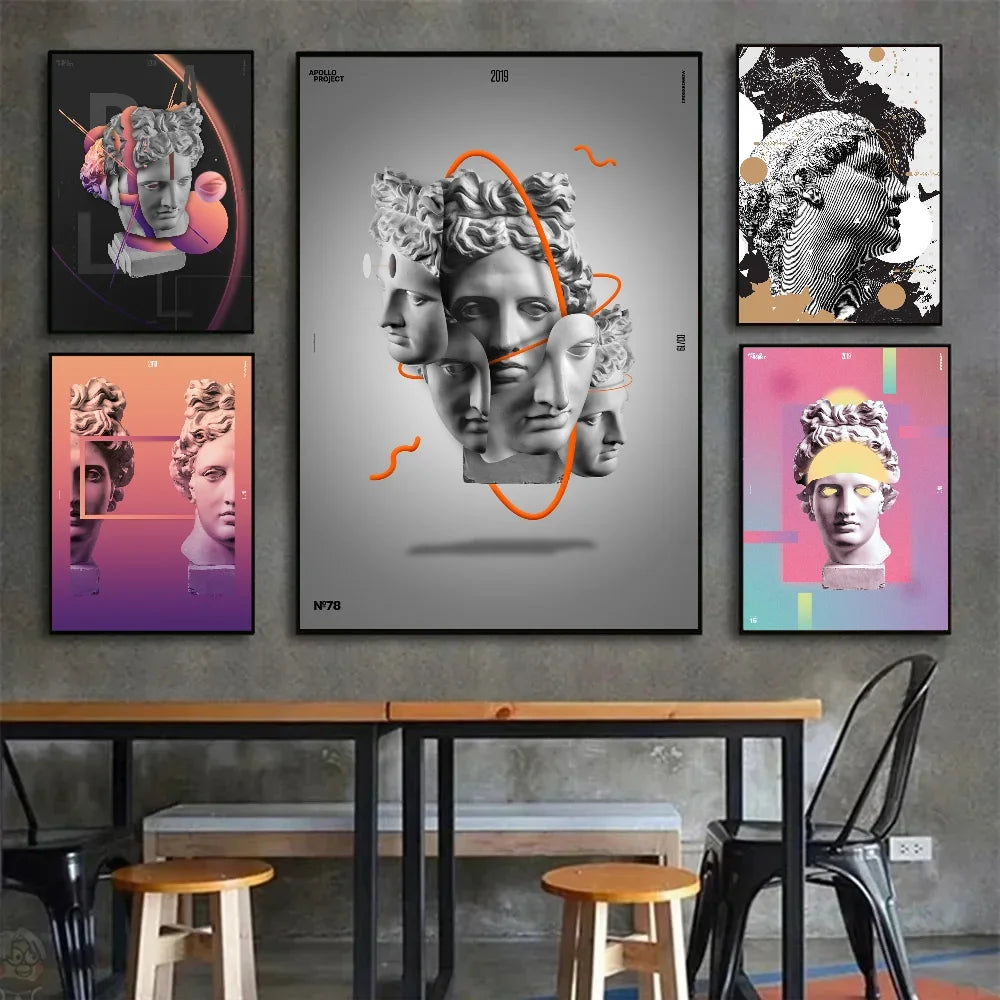1pc-Statue David Graphic Designer Poster Paper Print Home Living Room Bedroom Entrance Bar Cafe Art Painting Decor
