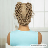 613 Blonde Short Handmade Bantu Knotless Braids Wig | Full Lace