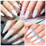 7ml Milky Jelly White Gel Nail Polish Natural Luster Long Lasting Nail Art All for Home DIY Manicure Soak Off UV LED Gel Vernis
