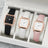 3PCs/Set Women's Fashion Watch Square Simple Dial Leather Quartz Watch Set - Lootquake
