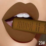 Pink Velvet Matte Lip Gloss Sexy Dark Red Moisturizing Liquid Lipsticks Waterproof Long Lasting Non-stick Cups Lips Glaze Makeup