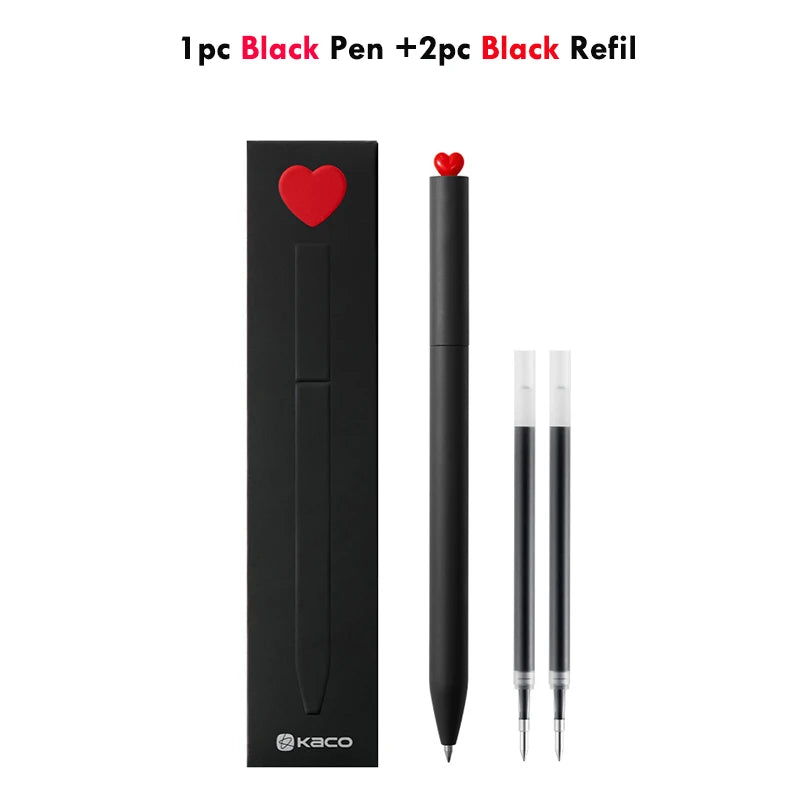 KACO Gel Pens Sets School Office Supplies for Kids 0.5mm High-capacity Heart / Star Sign Writing Gadgets Love Gift Cute Items