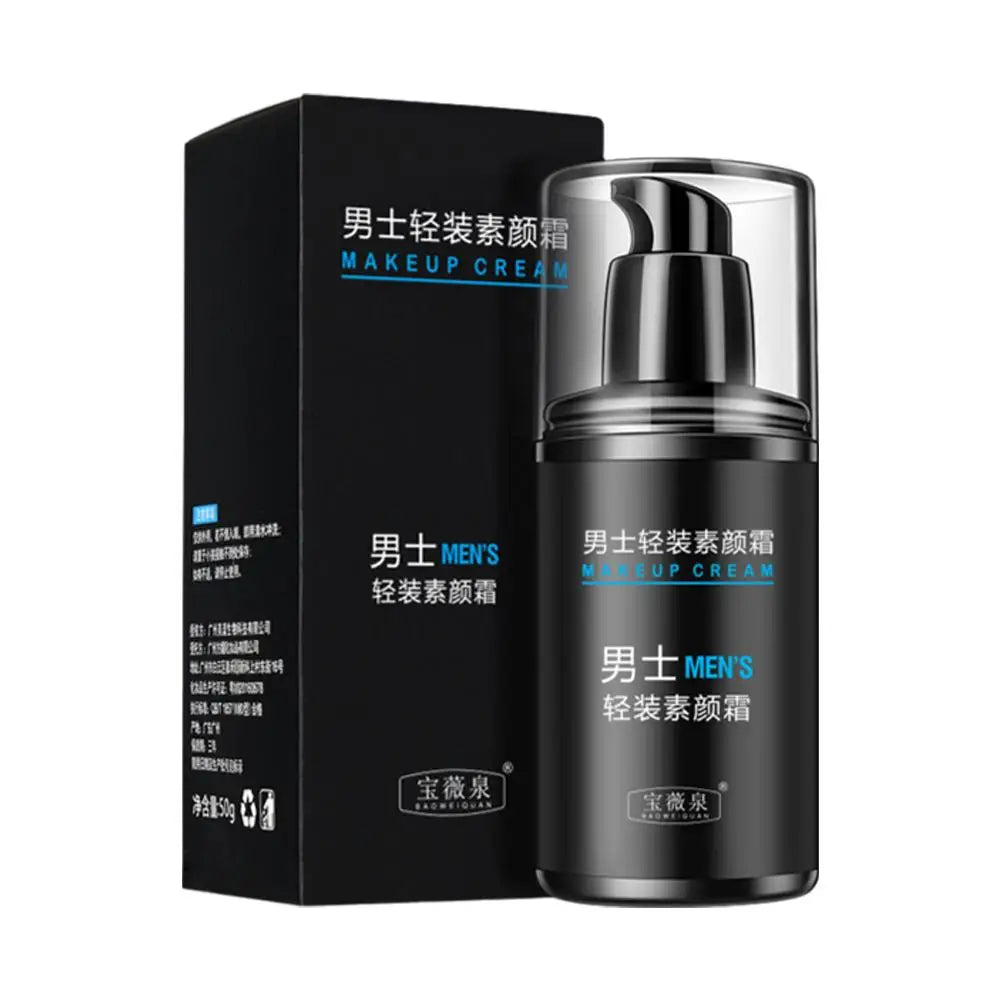 Men's BB Cream Full Coverage Facial Concealer Long Lasting Makeup Foundation Waterproof BB Liquid Foundation Cosmetics for Men