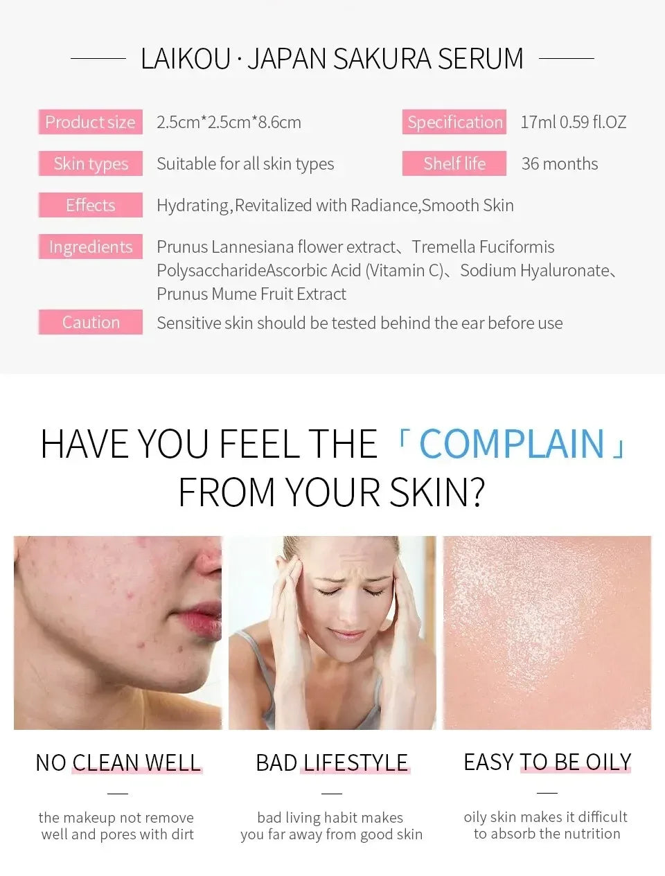 Cherry Blossom Cream Facial Essence With Cherry Blossom Extract Sakura Facial Essence For Facial Firming Moisturizer Hydrating