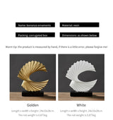 Decoration Sculpture Gold Modern Abstract Art Sculpture Resin Crafts Sculpture Ornaments Home Office Desk Decoration Accessories