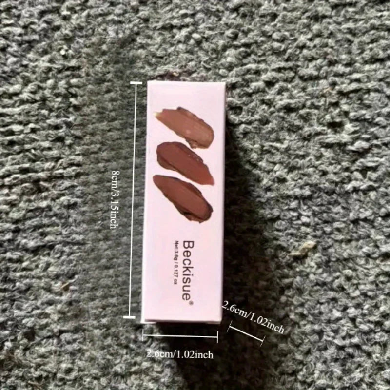 Rouge à lèvres mat soyeux Bare Matte Longue tenue Fini imperméable et brillant, Facile à colorer