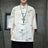 M-5XL Plus Size Mens Chinese Traditional Floral Printed Tang Shirts Frog Button Down Kong Fu Half Sleeve Summer Clothing XXXXXL - Lootquake