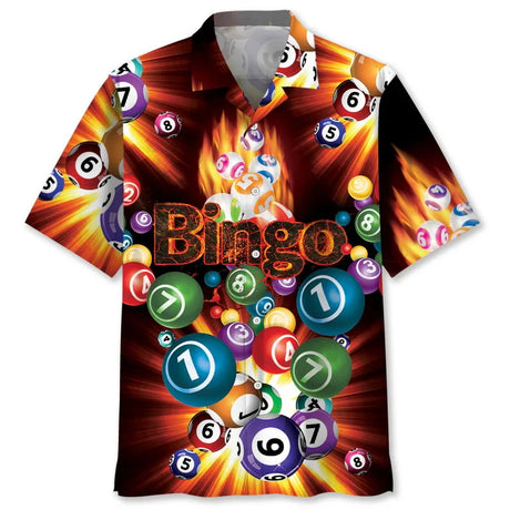 Full Print Mens Retro Bingo Game Hawaiian Shirt New In Summer Short Sleeve Button Up Beach Blouse Casual Men's Aloha Shirt Tops - Lootquake