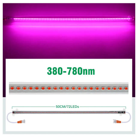 Grow Light 220V Full Spectrum LED Bar Light for Plants 50cm Phyto Lamp for Plant Veg Flowers Greenhouse Tent 4000K 380-780nm - Lootquake
