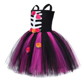 Scary Skeleton Halloween Costumes for Girls Kids Zombie Bride Fancy Dress Party Tutu Outfit Toddlers Children Cosplay Ball Gown