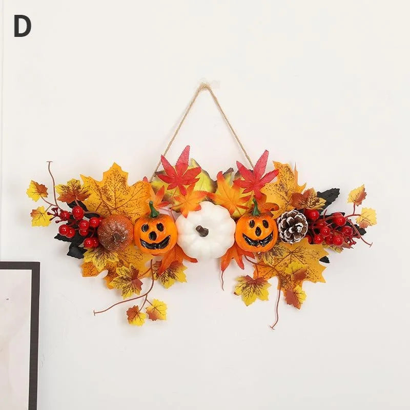 Decoración de Halloween, hoja de arce, calabaza, colgante decorativo, festival de la cosecha, accesorios para colgar en la pared, decoración de otoño