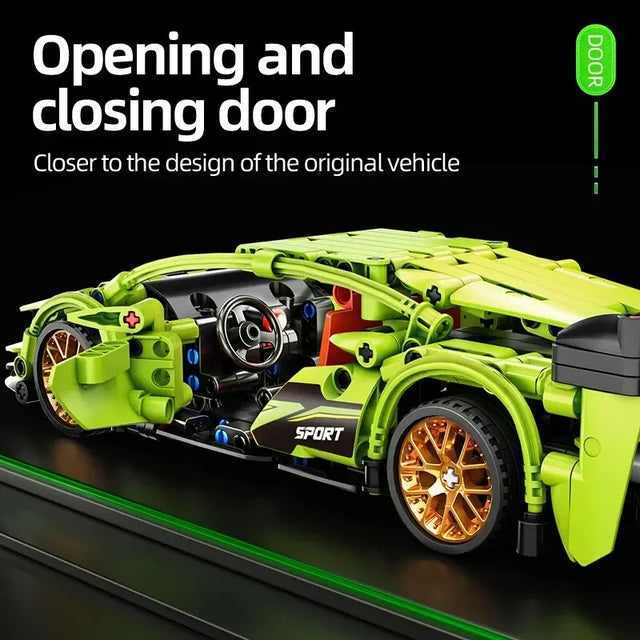 Supercar Building Blocks Car Early Learning Educational Assembled Toys Boys And Children Birthday Gift Building Blocks Ornaments - Lootquake
