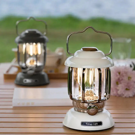 Outdoor Camping Lantern Portable USB Rechargeable Lamp Retro LED Light For Emergency Fishing Hiking Tent Nightlight Waterproof - Lootquake