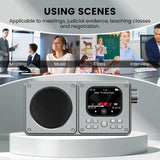 Altavoces inalámbricos Bluetooth 5.4 de 87,5-108 MHz, radio FM portátil para exteriores, reproductor de música MP3, compatible con auriculares, tarjeta TF, reloj con vídeo.