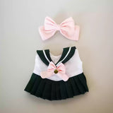 17cm Labubu Clothes V1 Labubu Cute Sailor Uniform Vinyl Doll Labubu Beautiful Cute Kit  Accessories Sitting Party Gifts