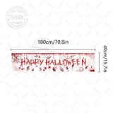 Halloween Theme Party 1.8m Banner Pumpkin Bloodstains Happy Halloween Outdoors Indoor Yard Hanging Decor Supplies