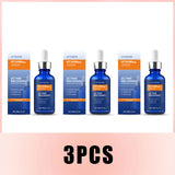 Suero facial con vitamina C y ácido hialurónico, nicotinamida, aclara manchas oscuras, opacidad, hidrata, reduce poros, antienvejecimiento y cuidado de la piel.