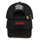 Unisex Spring summer DAMN Hats Embroidered Earth Dad Hat Hip Hop cap Kendrick lamar Rapper Snapback hats Baseball Cap wholesale - Lootquake