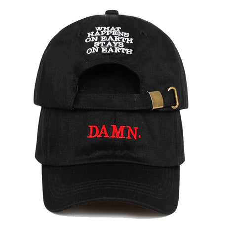 Unisex Spring summer DAMN Hats Embroidered Earth Dad Hat Hip Hop cap Kendrick lamar Rapper Snapback hats Baseball Cap wholesale - Lootquake