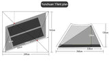 ASTA GEAR Yun Chuan double-sided silicon-coated double A pyramid 15D nylon rodless camping hiking outdoor tent - Lootquake