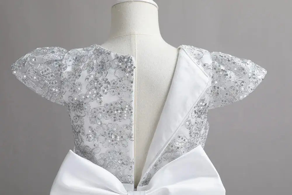 New Christmas Party Princess long dress children's dress children's gauze lace birthday party dinner ball big butterfly dress