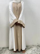 Vestido de fiesta musulmán Eid para mujer, Abaya de Ramadán, vestido largo falso de dos piezas, marroquí, Dubái, Turquía, bata Jalabiya 2024