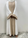 Vestido de fiesta musulmán Eid para mujer, Abaya de Ramadán, vestido largo falso de dos piezas, marroquí, Dubái, Turquía, bata Jalabiya 2024