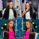 30 Inch Bone Straight HD Lace Frontal Wig | 13x6 & 13x4 Human Hair | Pre-Plucked